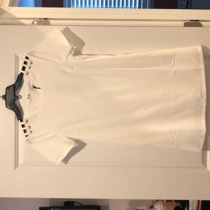 Creamy white tee shirt style dress